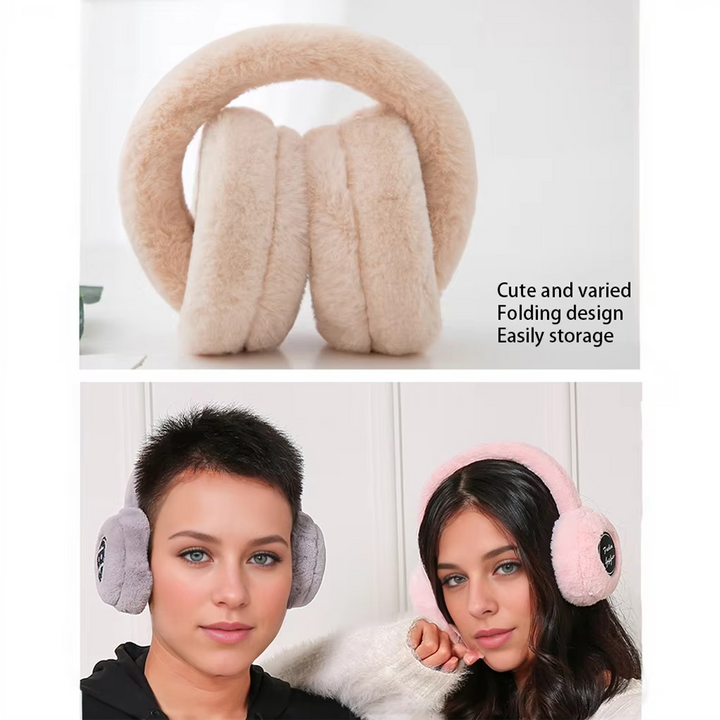 Wireless Plush Earmuff Headphones with Bluetooth 5.2