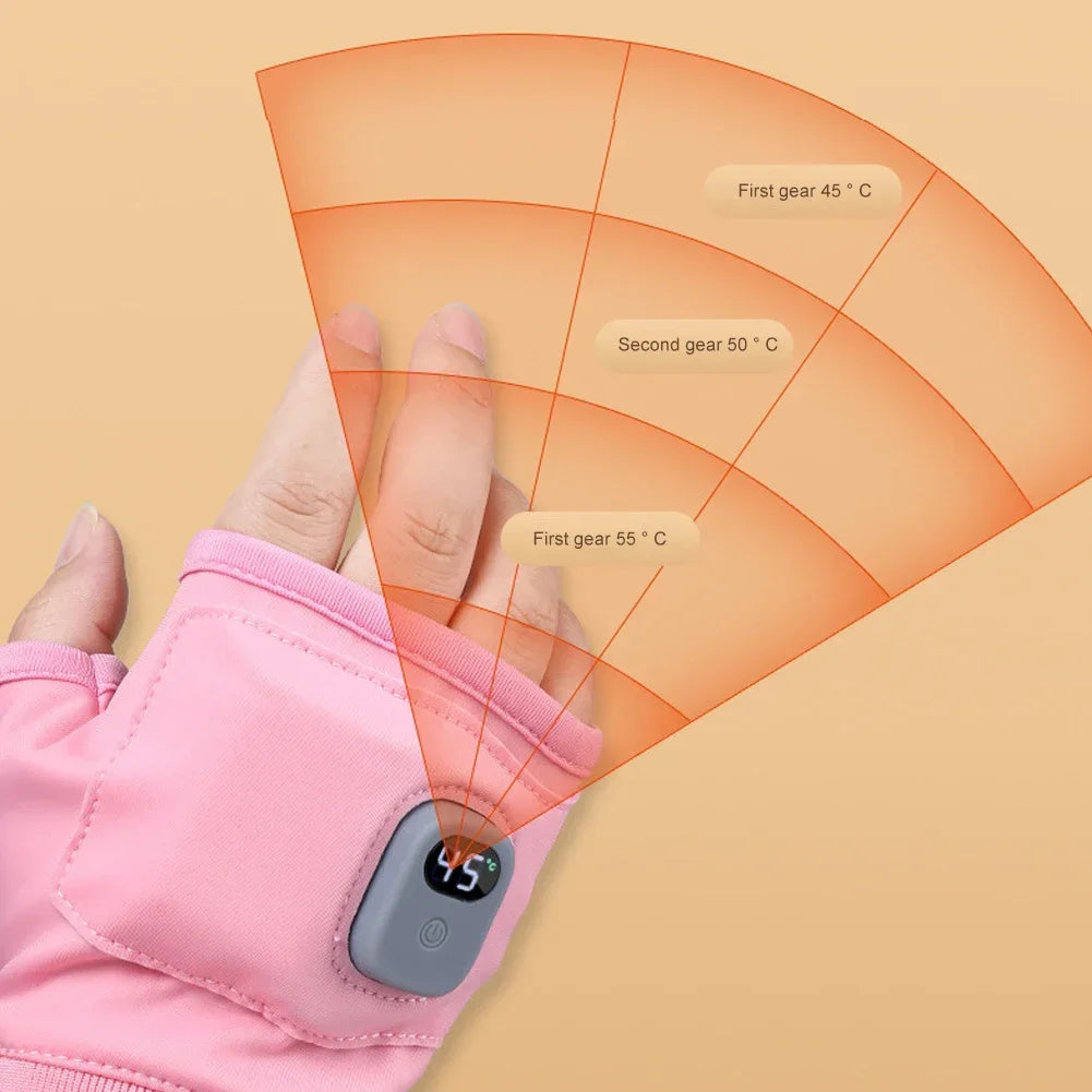 Plushley™ Rechargeable Heated Fingerless Gloves