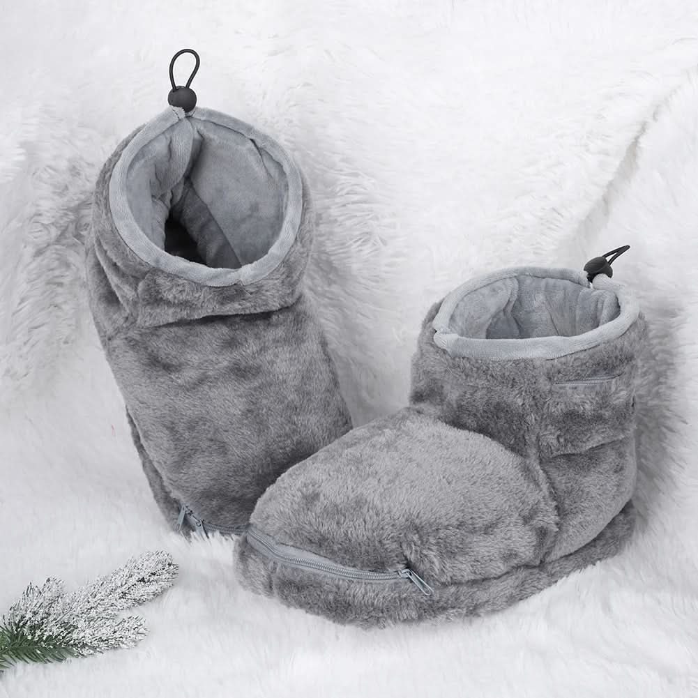 Plushley™ USB Heated Plush Slippers for Warm, Cozy Feet at Home