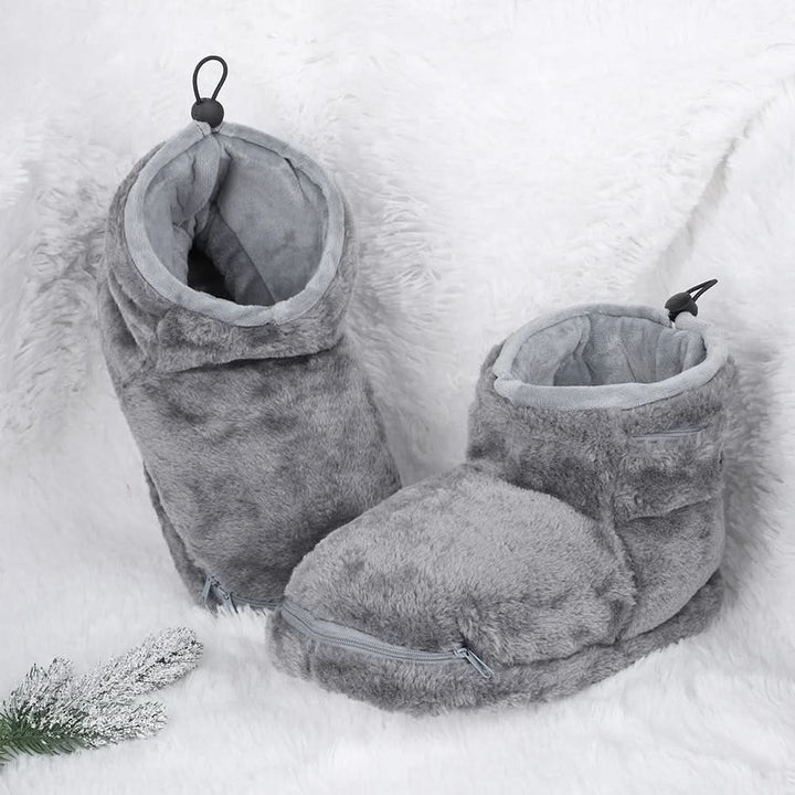Plushley™ USB Heated Plush Slippers for Warm, Cozy Feet at Home