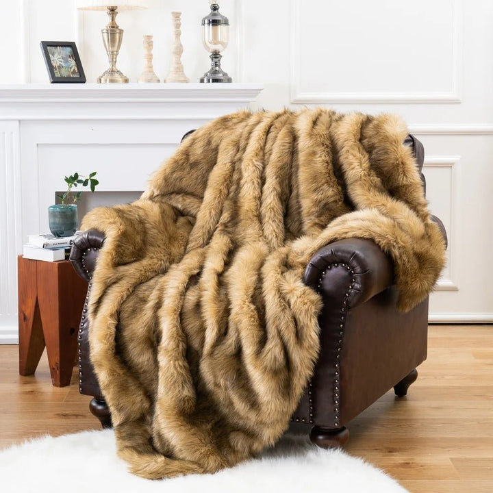 Premium Dense Plush Throw Blanket for Cozy Evenings
