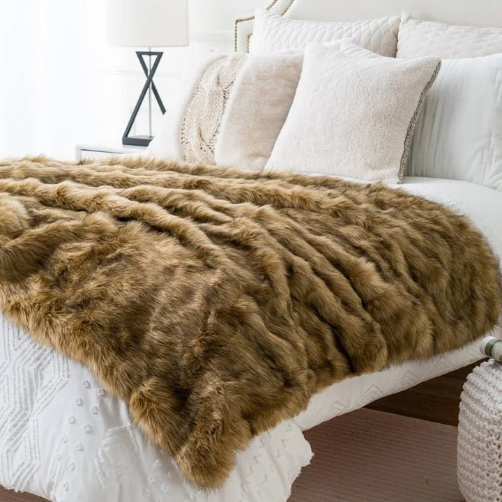 Premium Dense Plush Throw Blanket for Cozy Evenings
