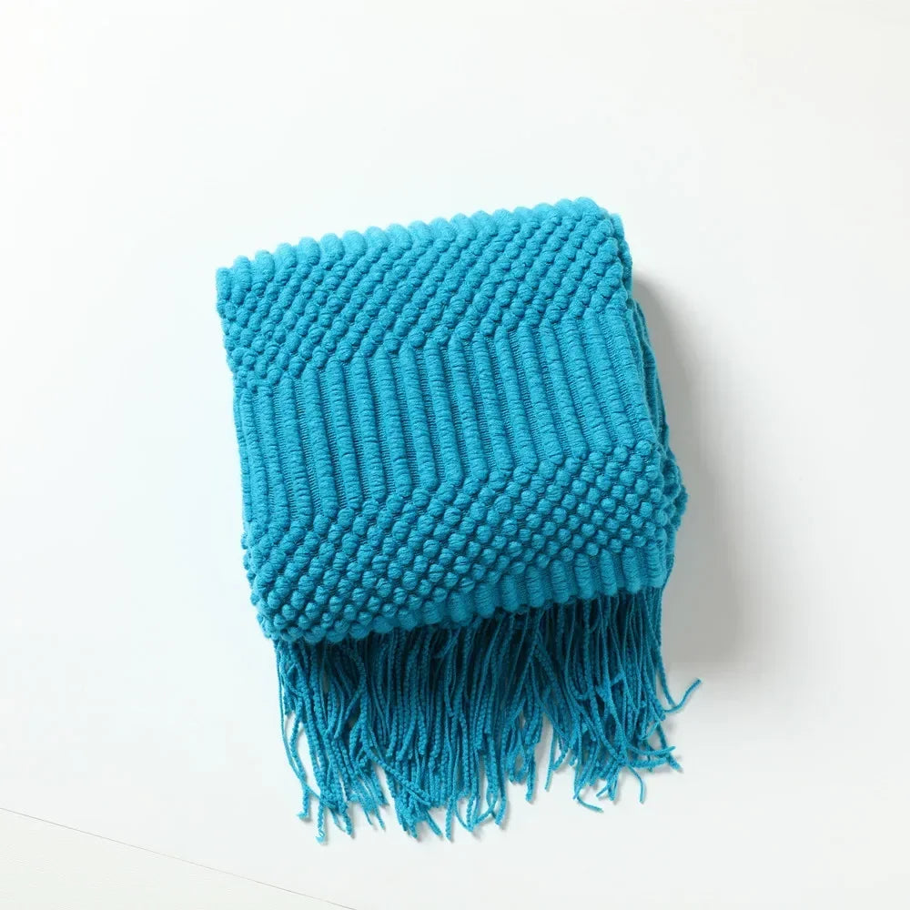 Nordic Style Thick Knitted Blanket
