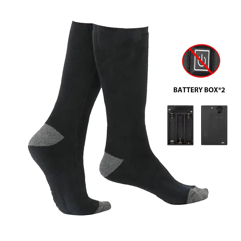 Plushley™ Battery Heated Socks with Toe and Sole Warmth up to 55°C