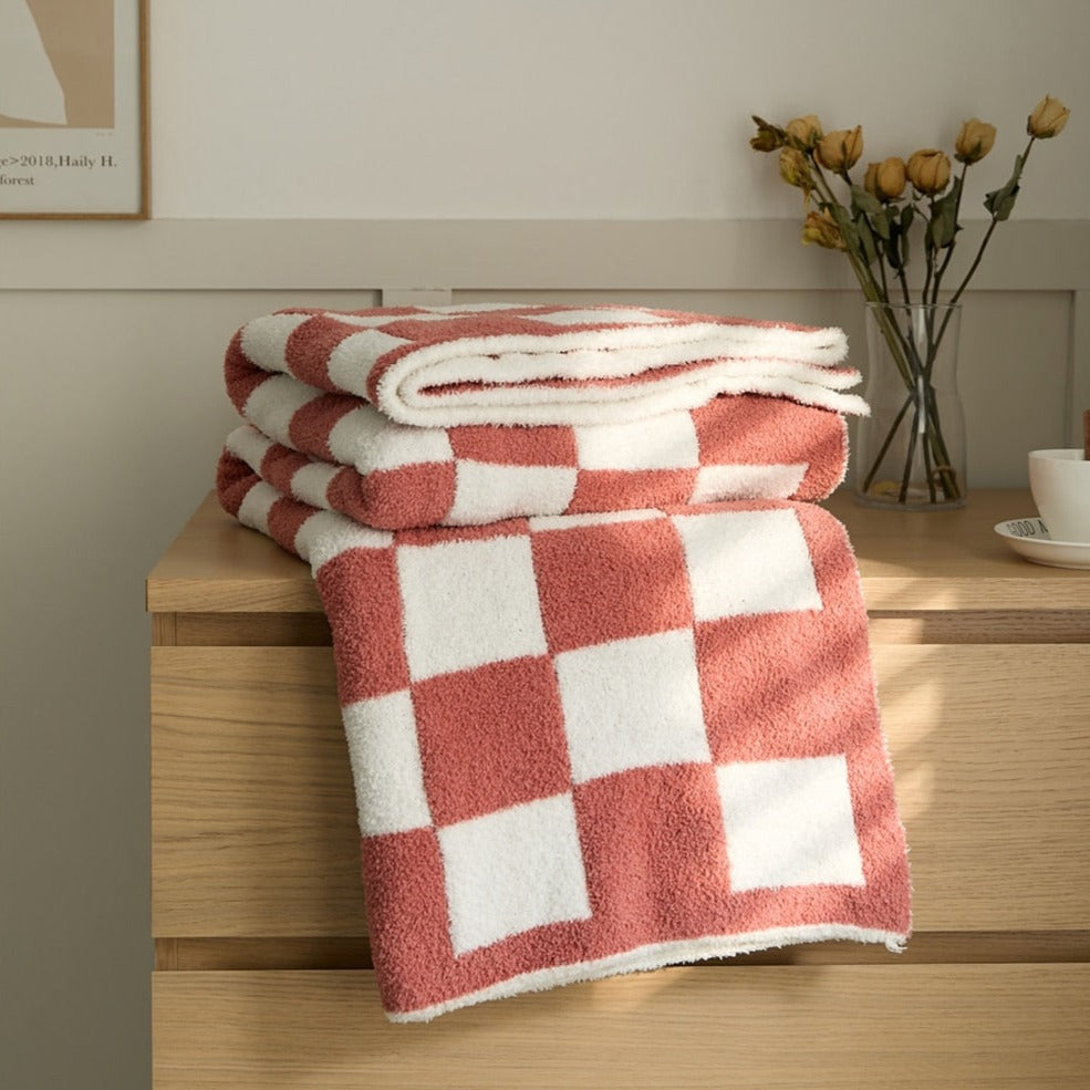 COLORFUL CHECKERBOARD THROW