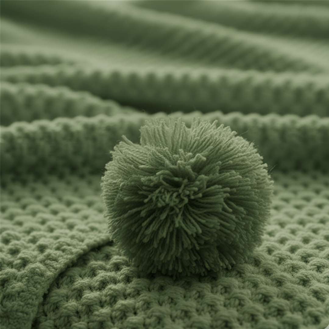 Plushley™ Scandinavian Waffle Knit Throw Blanket With Pom Pom Tassels