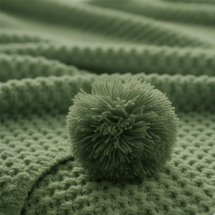 Plushley™ Scandinavian Waffle Knit Throw Blanket With Pom Pom Tassels