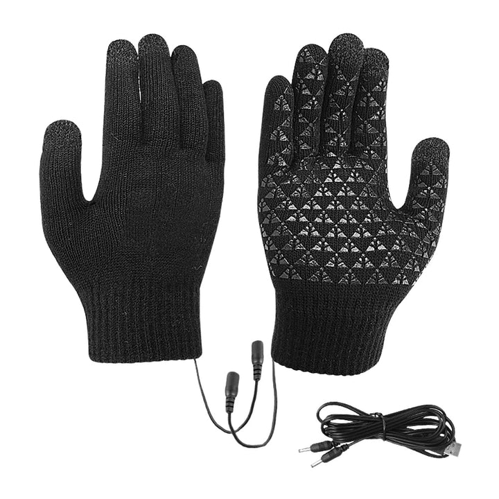 Plushley™ USB Heated Touchscreen Gloves with Non-Slip Grip