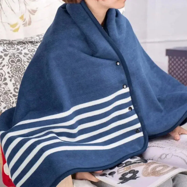Wearable Plaid Blanket with Snaps – Poncho, Cape or Wrap