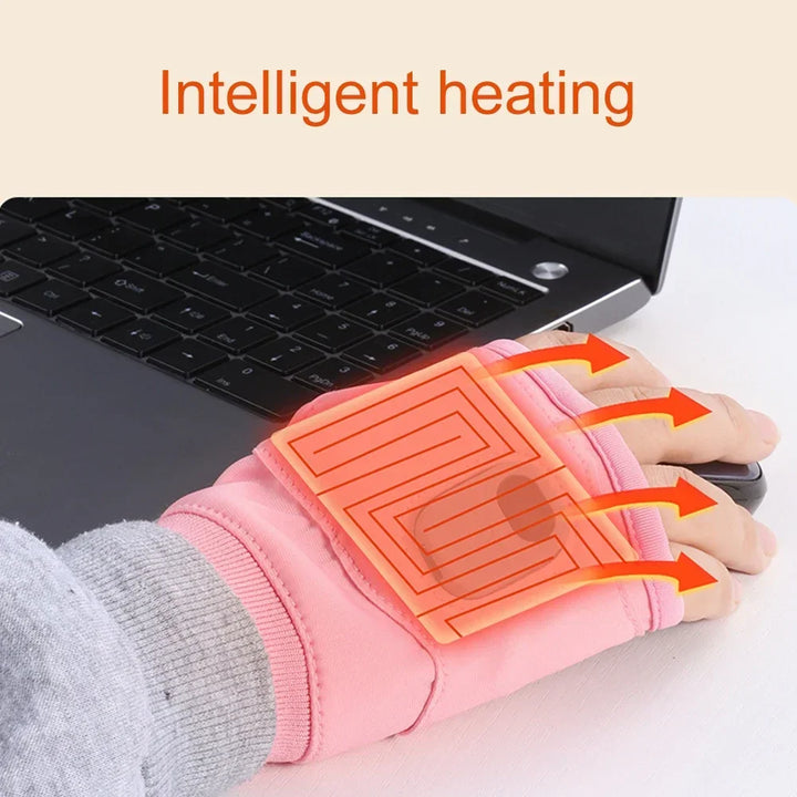 Plushley™ Rechargeable Heated Fingerless Gloves