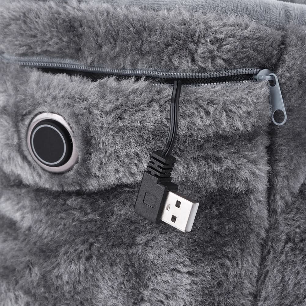 Plushley™ USB Heated Plush Slippers for Warm, Cozy Feet at Home