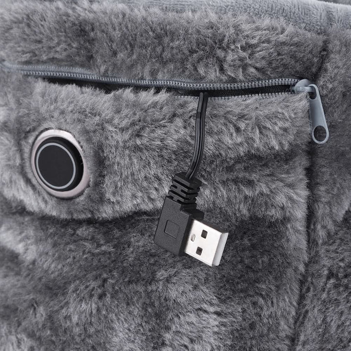 Plushley™ USB Heated Plush Slippers for Warm, Cozy Feet at Home