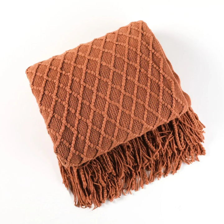 Nordic Style Thick Knitted Blanket