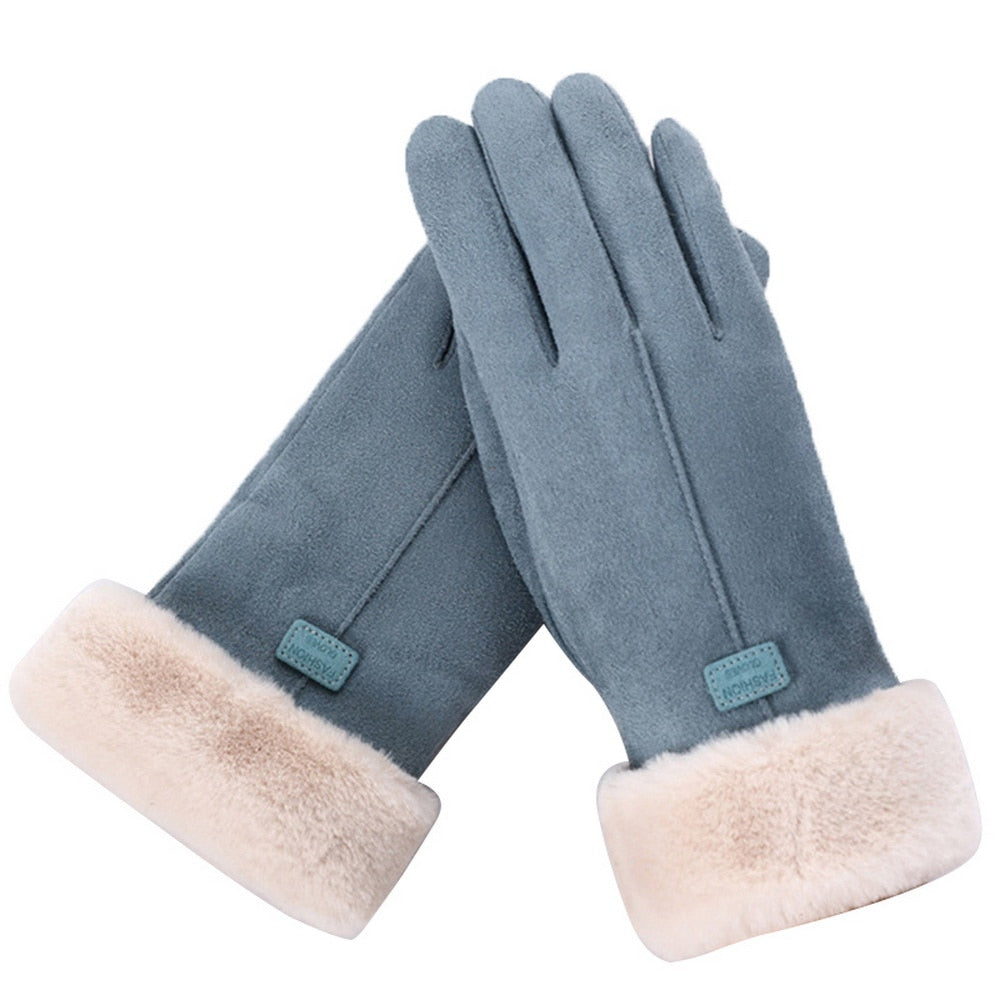 Waterproof Touchscreen Winter Gloves with Fluffy Fleece Lining