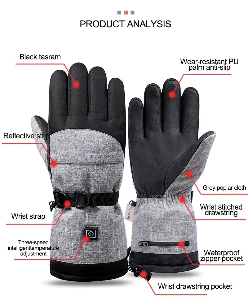 Plushley™ Waterproof Heated Gloves for Motorcycle and Biking