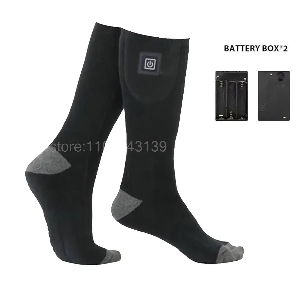 Plushley™ Battery Heated Socks with Toe and Sole Warmth up to 55°C