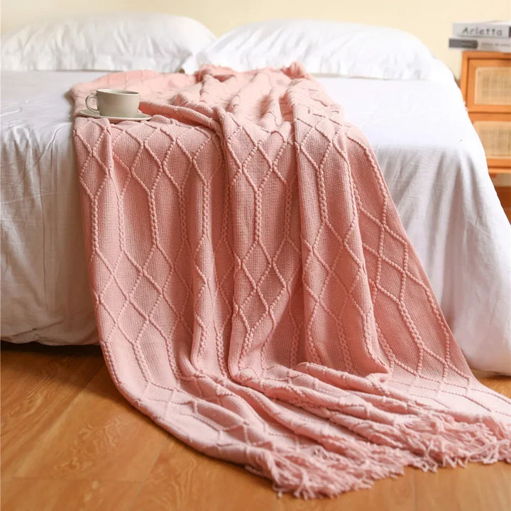 Nordic Style Thick Knitted Blanket