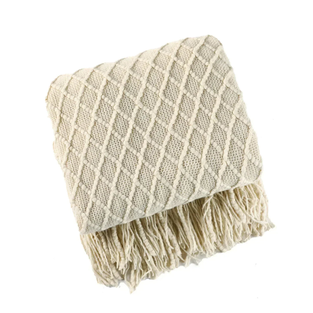 Nordic Style Thick Knitted Blanket