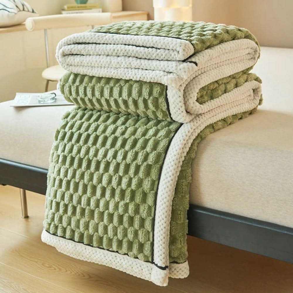 Plushley™ Textured Sherpa Fleece Throw Blanket, Cloud-Soft and Cozy