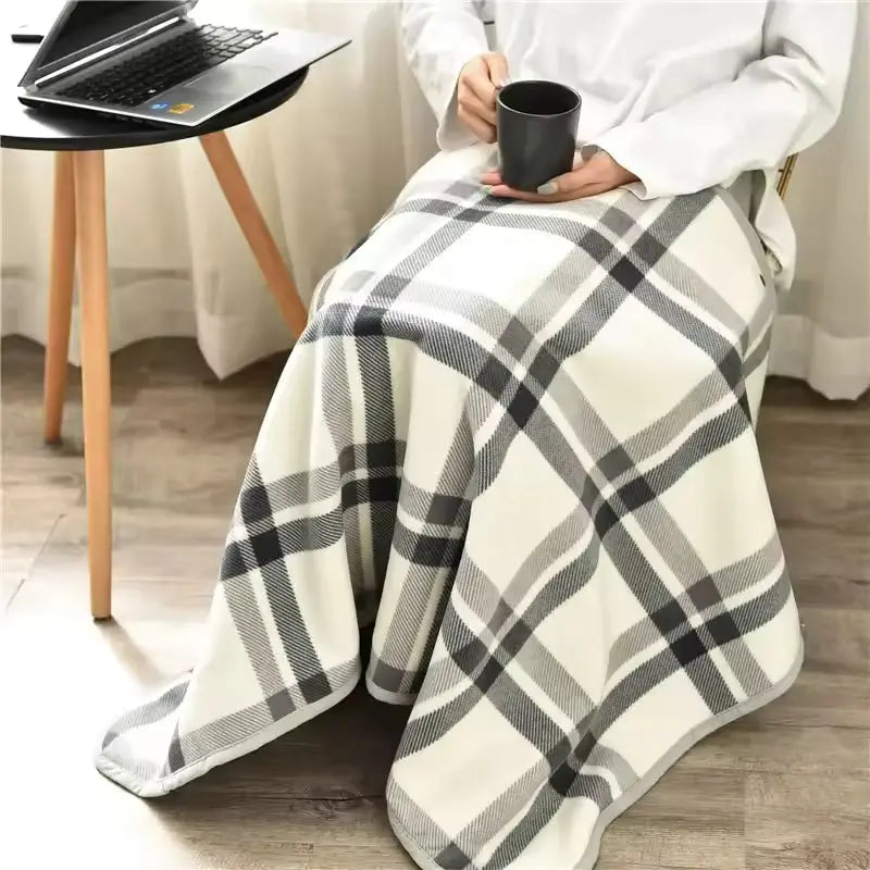 Wearable Plaid Blanket with Snaps – Poncho, Cape or Wrap