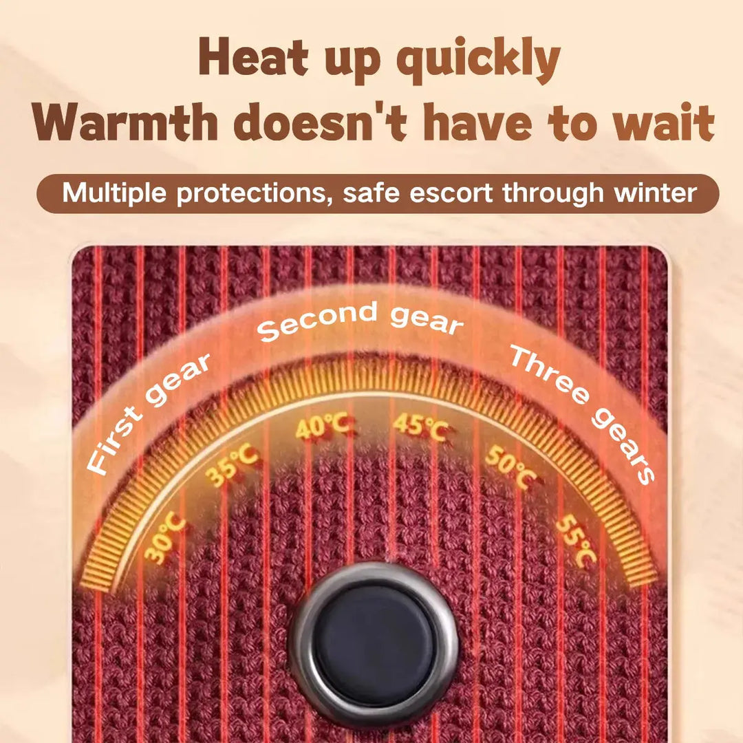 Plushley™ USB Heated Scarf Wrap with 3 Heat Settings