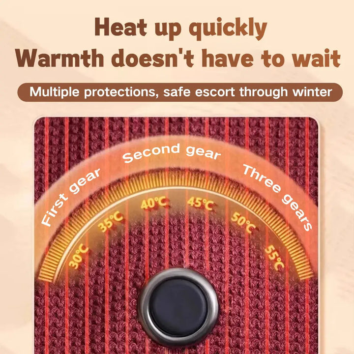 Plushley™ USB Heated Scarf Wrap with 3 Heat Settings