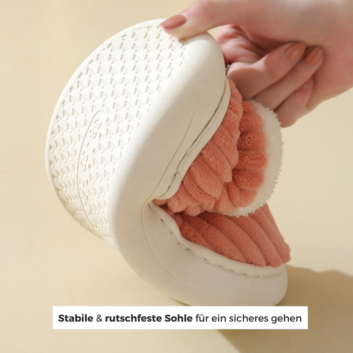 Thick-Sole Fleece Slippers for Men and Women, Non-Slip Grip