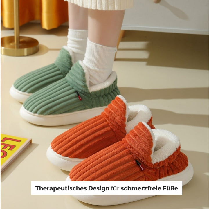 Thick-Sole Fleece Slippers for Men and Women, Non-Slip Grip