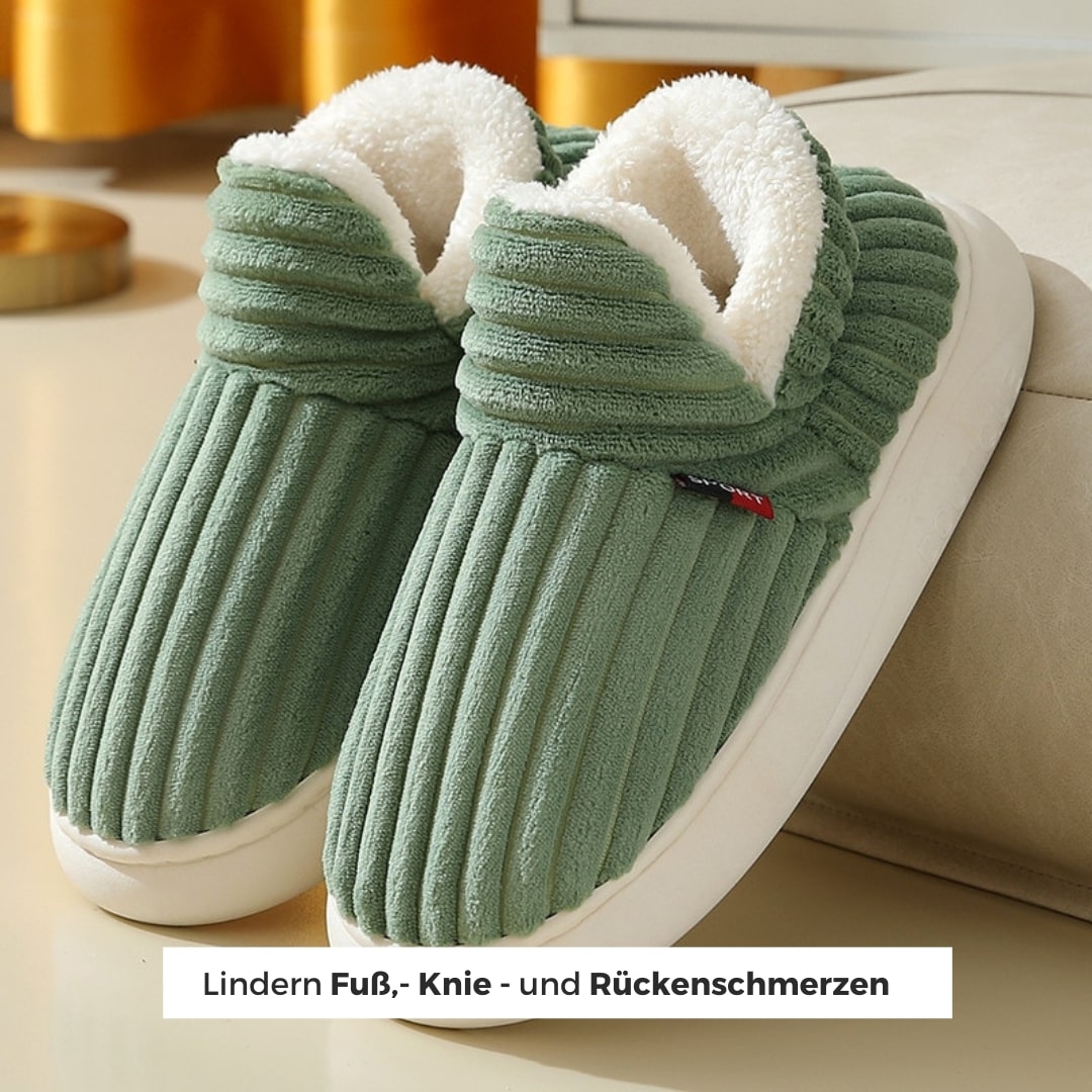 Thick-Sole Fleece Slippers for Men and Women, Non-Slip Grip