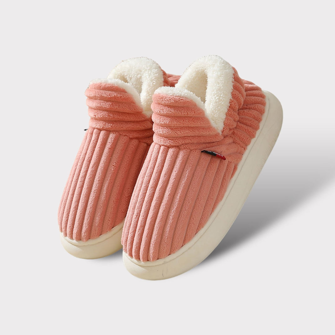 Thick-Sole Fleece Slippers for Men and Women, Non-Slip Grip