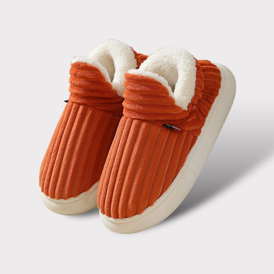 Thick-Sole Fleece Slippers for Men and Women, Non-Slip Grip