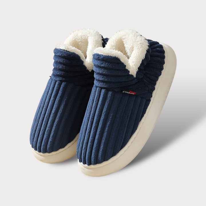 Thick-Sole Fleece Slippers for Men and Women, Non-Slip Grip