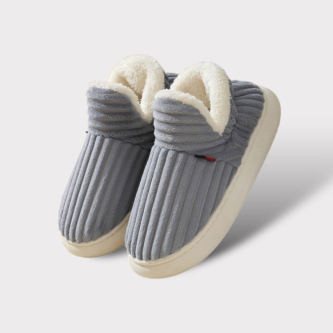 Thick-Sole Fleece Slippers for Men and Women, Non-Slip Grip