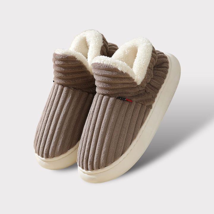 Thick-Sole Fleece Slippers for Men and Women, Non-Slip Grip