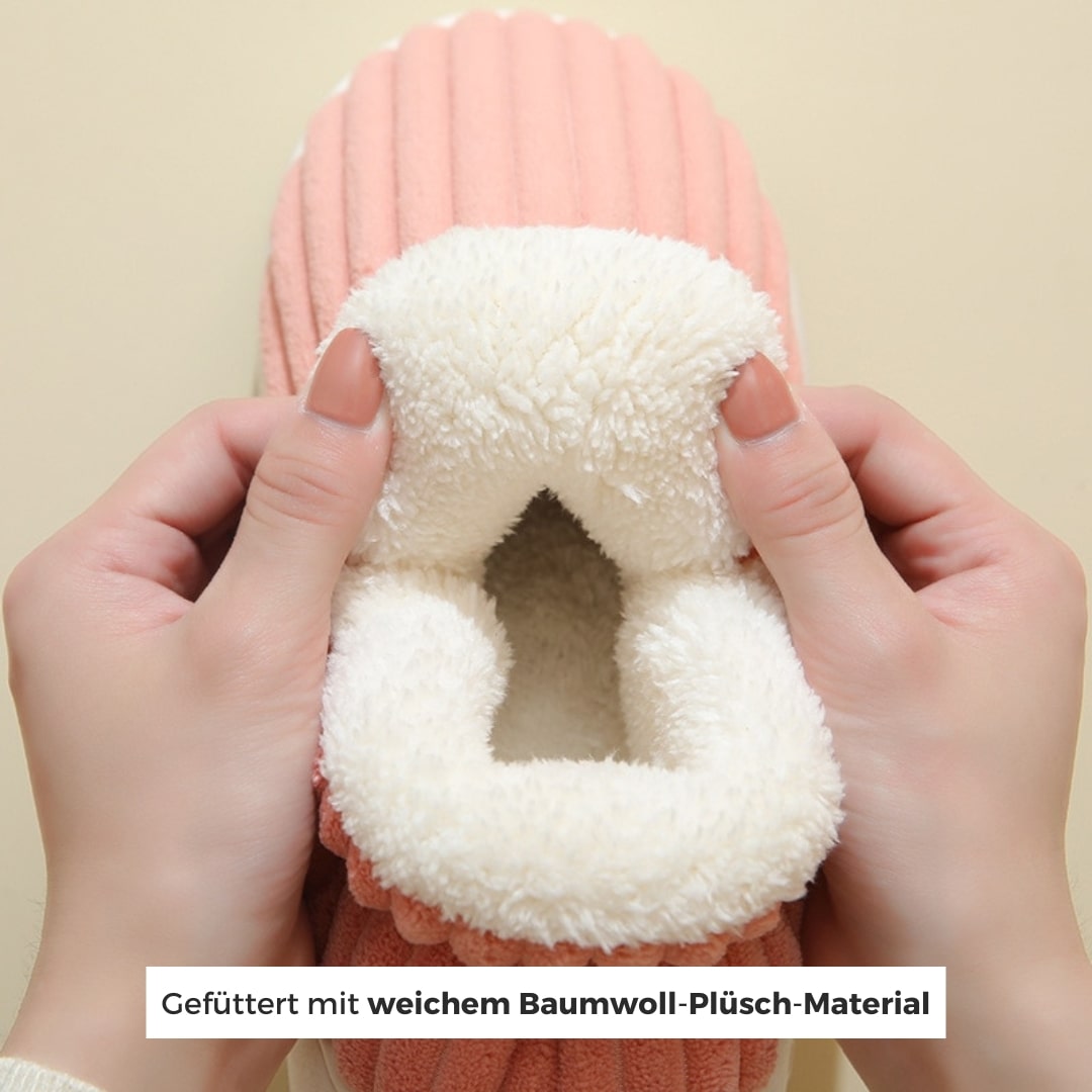 Thick-Sole Fleece Slippers for Men and Women, Non-Slip Grip