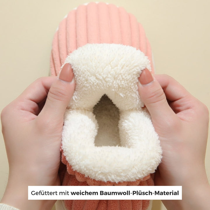 Thick-Sole Fleece Slippers for Men and Women, Non-Slip Grip