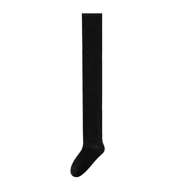 Thick Cotton Knee-High Socks for Warm, Breathable Comfort