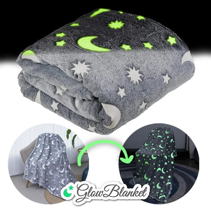 Glow-in-the-Dark Flannel Kids Blanket, No Batteries Required