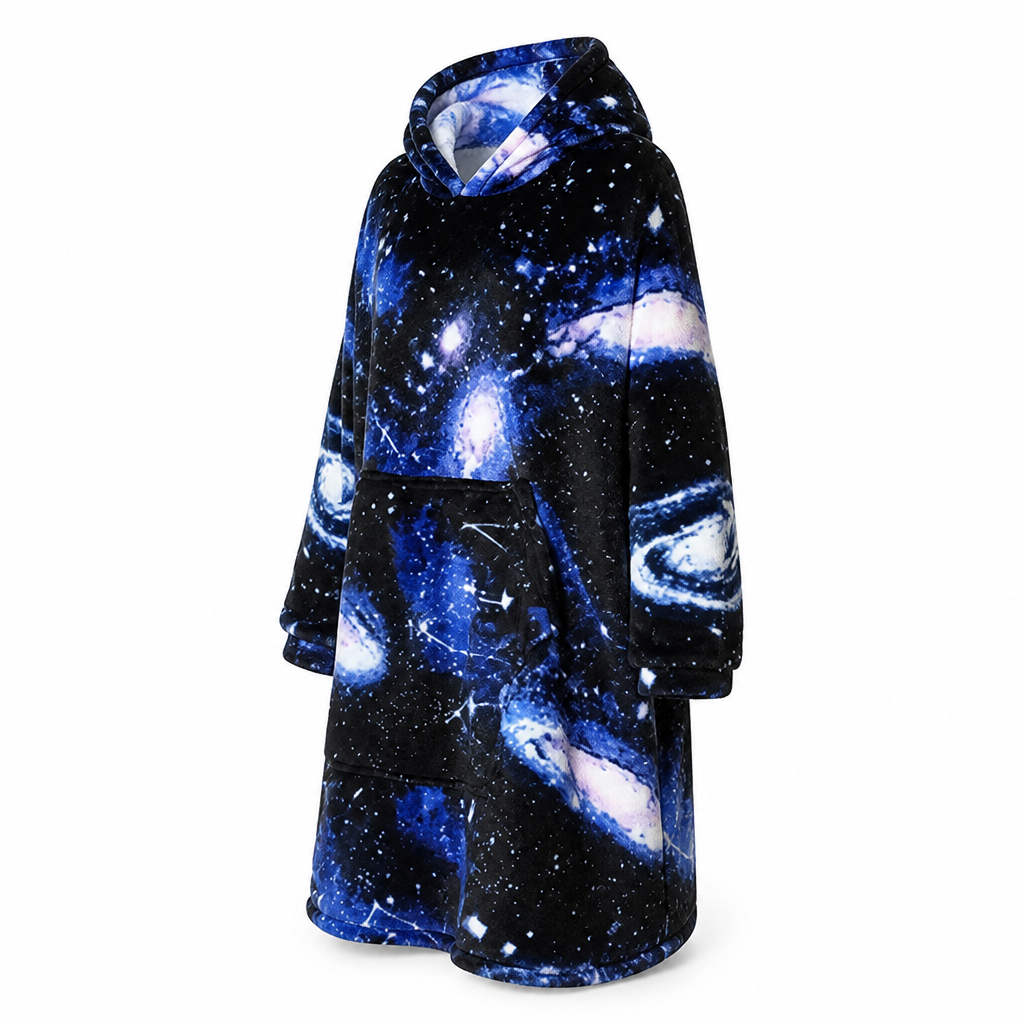 Oversized Plush Fleece Blanket Hoodie, One Size Fits All