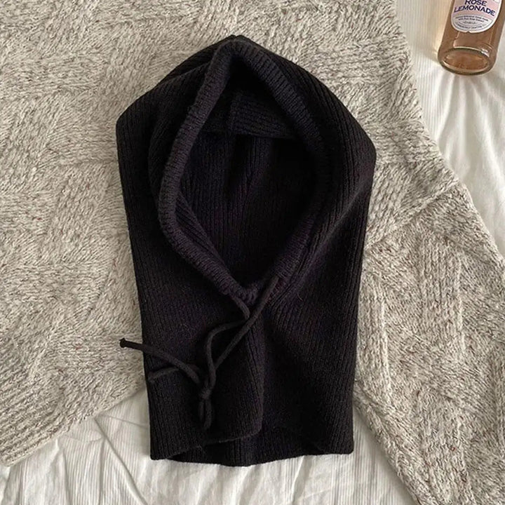 Knit Hooded Balaclava and Neck Warmer in Soft Cashmere Knit