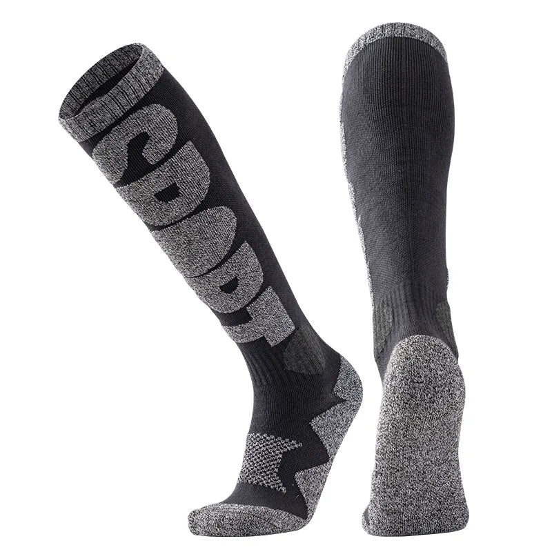 Merino Wool Blend Ski Socks with Cushioned Warmth