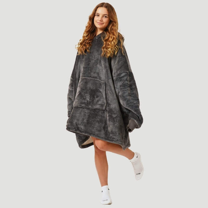Sherpa Blanket Hoodie – Oversized Cozy Warmth, One Size