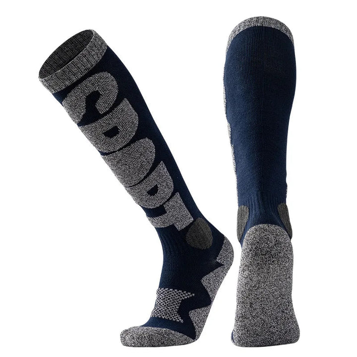 Merino Wool Blend Ski Socks with Cushioned Warmth