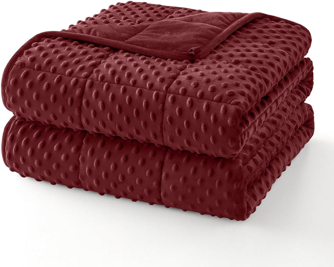 Cozy Comfort Dots Weighted Blanket - Cooling Microfiber Comfort Layer