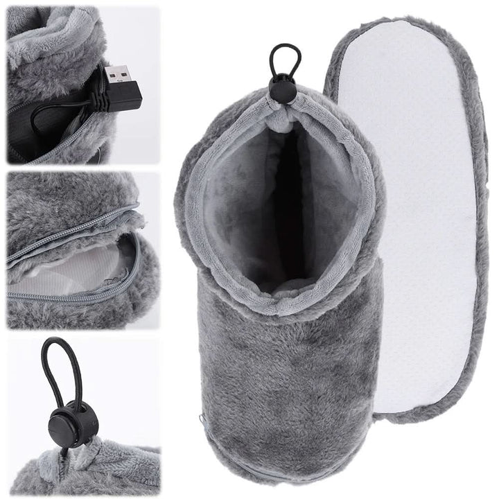 Plushley™ USB Heated Plush Slippers for Warm, Cozy Feet at Home