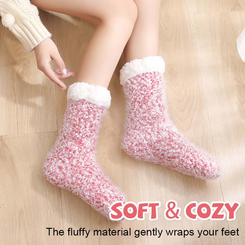 Sherpa-Lined Non-Slip Grip Socks for All-Day Warmth