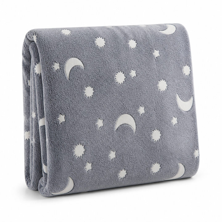 Glow-in-the-Dark Flannel Kids Blanket, No Batteries Required