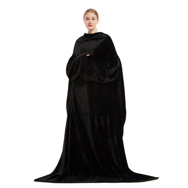 Wearable Fleece Blanket with Front Pocket – Loose, Cozy Fit