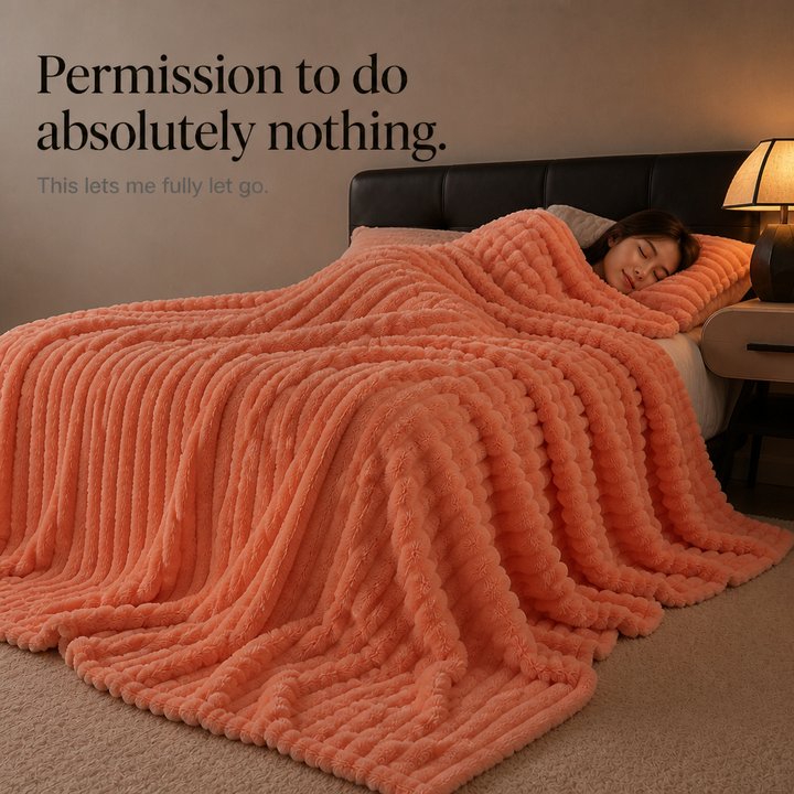 Two-Tone Reversible Plush Blanket – Fluffy Plush Meets Silky Velour