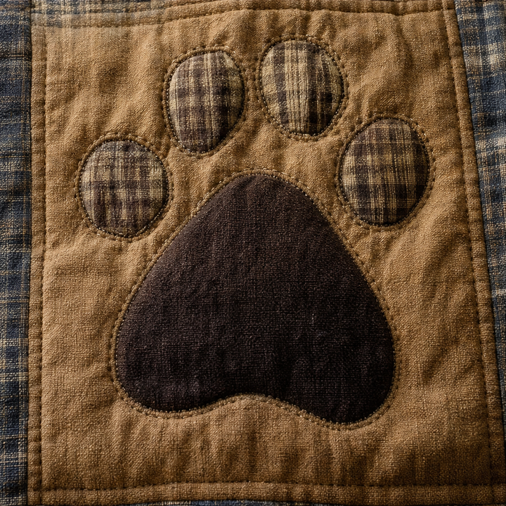 Paw Print Flannel Blanket – Soft on Both Sides for Couch and Bed